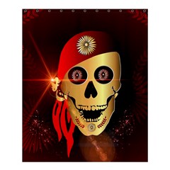 Funny, Happy Skull Shower Curtain 60  X 72  (medium)  by FantasyWorld7