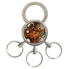 Steampunk In Noble Design 3-Ring Key Chains