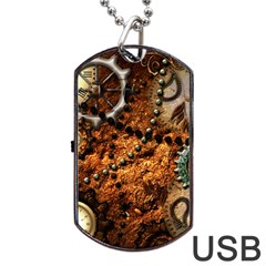 Steampunk In Noble Design Dog Tag USB Flash (Two Sides) 