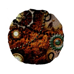 Steampunk In Noble Design Standard 15  Premium Round Cushions