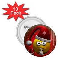 Funny Christmas Smiley 1 75  Buttons (10 Pack) by FantasyWorld7