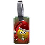 Funny Christmas Smiley Luggage Tags (Two Sides) Front