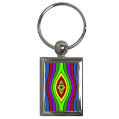 Colorful Symmetric Shapes Key Chain (rectangle) by LalyLauraFLM