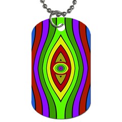 Colorful Symmetric Shapes Dog Tag (two Sides) by LalyLauraFLM