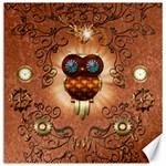 Steampunk, Funny Owl With Clicks And Gears Canvas 20  x 20   19 x19.27  Canvas - 1