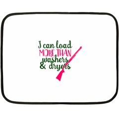 I Can Load More Than Washers And Dryers Double Sided Fleece Blanket (mini)  by CraftyLittleNodes