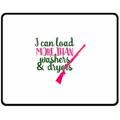 I Can Load More Than Washers And Dryers Double Sided Fleece Blanket (medium)  by CraftyLittleNodes