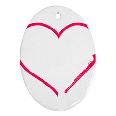 Customizable Shotgun Heart Ornament (oval)  by CraftyLittleNodes