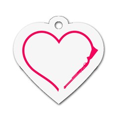 Customizable Shotgun Heart Dog Tag Heart (one Side) by CraftyLittleNodes