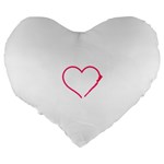 Customizable Shotgun Heart Large 19  Premium Flano Heart Shape Cushions Back