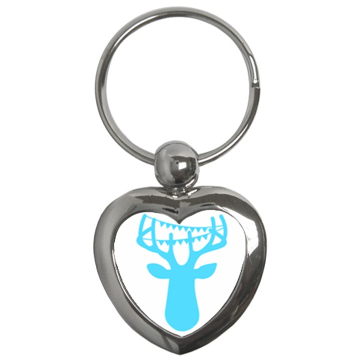 Party Deer With Bunting Key Chains (Heart) 