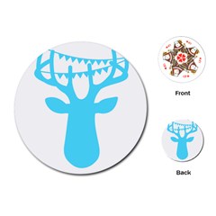 Party Deer With Bunting Playing Cards (round)  by CraftyLittleNodes