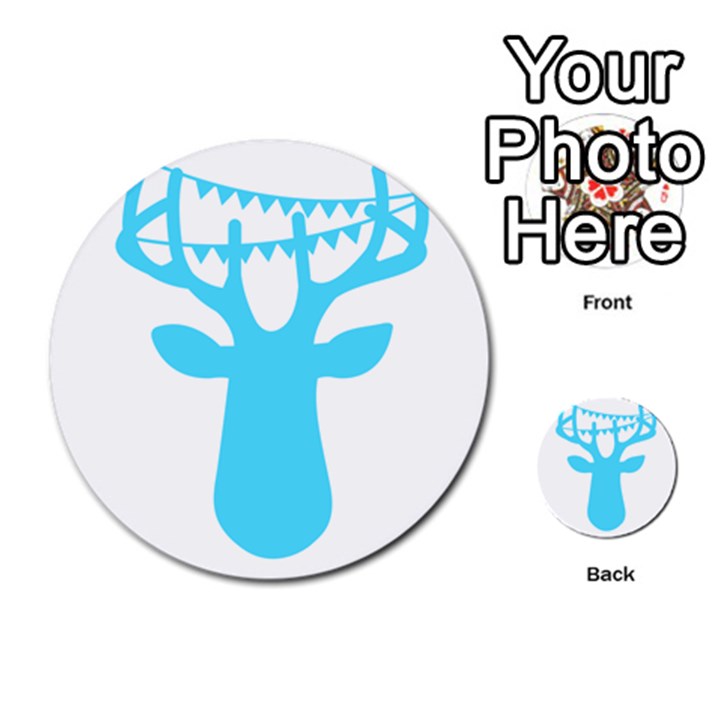 Party Deer With Bunting Multi-purpose Cards (Round) 