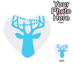 Party Deer With Bunting Multi-purpose Cards (heart)  by CraftyLittleNodes