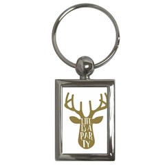 Life Is A Party Buck Deer Key Chains (rectangle)  by CraftyLittleNodes