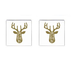Life Is A Party Buck Deer Cufflinks (square) by CraftyLittleNodes