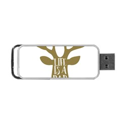 Life Is A Party Buck Deer Portable Usb Flash (two Sides) by CraftyLittleNodes