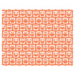 Coral And White Owl Pattern Double Sided Flano Blanket (medium)  by GardenOfOphir