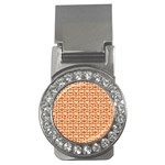 Orange And White Owl Pattern Money Clips (CZ)  Front