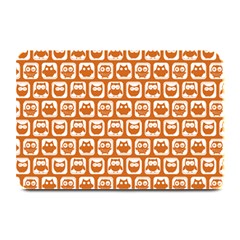 Orange And White Owl Pattern Plate Mats by GardenOfOphir