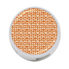 Orange And White Owl Pattern 4-port Usb Hub (two Sides)  by GardenOfOphir