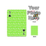 Lime Green And White Owl Pattern Playing Cards 54 (Mini)  Front - Club7