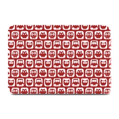 Red And White Owl Pattern Plate Mats by GardenOfOphir