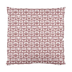 Light Pink And White Owl Pattern Standard Cushion Case (one Side)  by GardenOfOphir