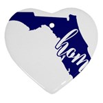 Florida Home  Ornament (Heart)  Front