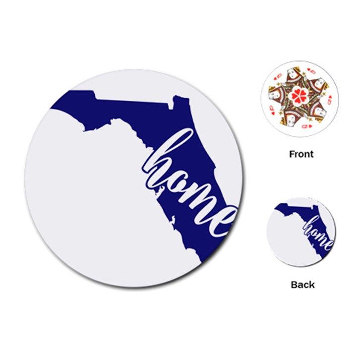 Florida Home  Playing Cards (Round) 