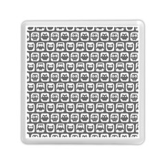 Gray And White Owl Pattern Memory Card Reader (square)  by GardenOfOphir