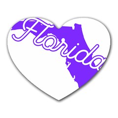 Florida Home State Pride Heart Mousepads by CraftyLittleNodes