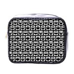 Black And White Owl Pattern Mini Toiletries Bags Front