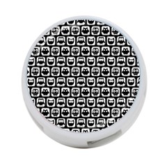 Black And White Owl Pattern 4-port Usb Hub (two Sides)  by GardenOfOphir