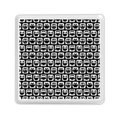Black And White Owl Pattern Memory Card Reader (square)  by GardenOfOphir