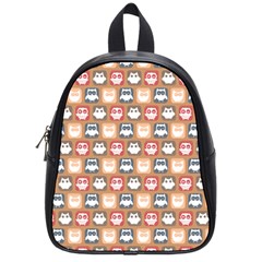 Colorful Whimsical Owl Pattern School Bags (small)  by GardenOfOphir