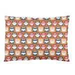 Colorful Whimsical Owl Pattern Pillow Cases (Two Sides) Back