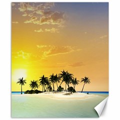 Beautiful Island In The Sunset Canvas 8  X 10  by FantasyWorld7