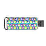 Colorful Whimsical Owl Pattern Portable USB Flash (One Side) Front