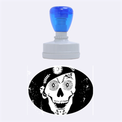 Funny Happy Skull Rubber Oval Stamps