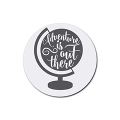 Adventure Is Out There Rubber Coaster (round)  by CraftyLittleNodes