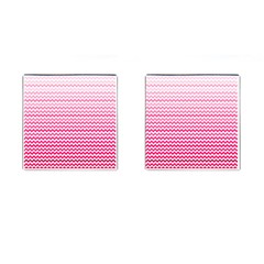 Pink Gradient Chevron Cufflinks (square) by CraftyLittleNodes