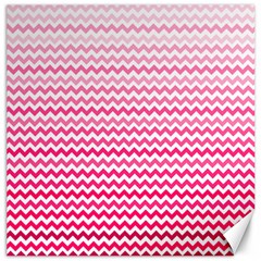 Pink Gradient Chevron Canvas 12  X 12  