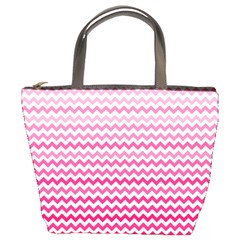 Pink Gradient Chevron Bucket Bags