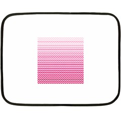 Pink Gradient Chevron Double Sided Fleece Blanket (Mini) 