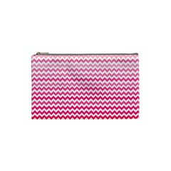 Pink Gradient Chevron Cosmetic Bag (Small) 