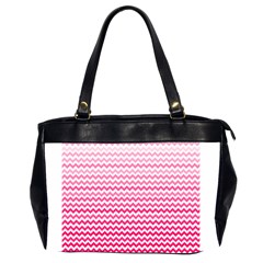 Pink Gradient Chevron Office Handbags (2 Sides) 