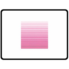 Pink Gradient Chevron Fleece Blanket (Large) 