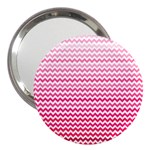 Pink Gradient Chevron 3  Handbag Mirrors Front