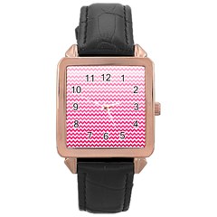 Pink Gradient Chevron Rose Gold Watches